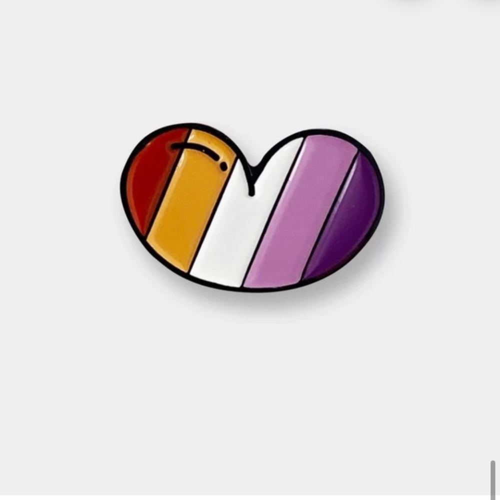 LGBTQ+ Lesbian (Les-bean) Pride Bean Enamel Pin